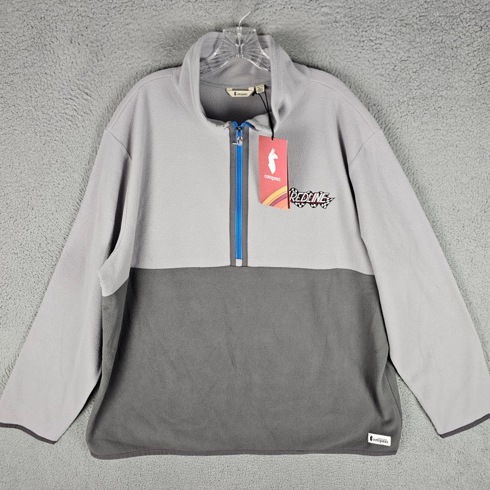 Cotopaxi Fleece Pullover Mens XXL Gray Amado 1/2-Zip Smoke Redline